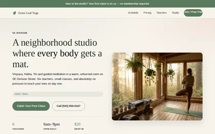 Green Leaf Yoga — generated by goBuildy